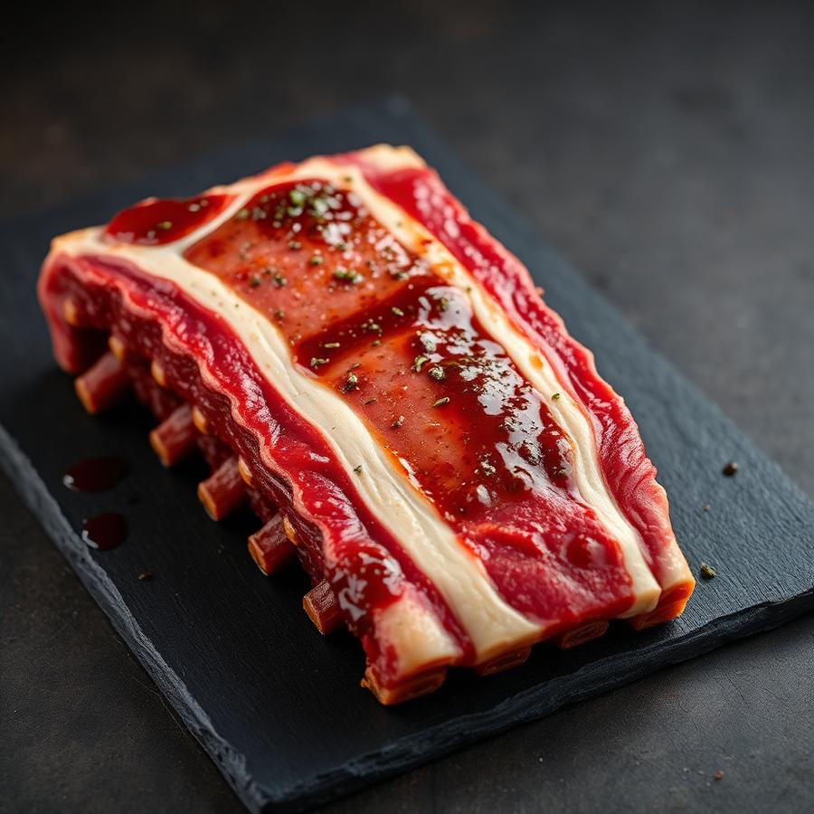 Côtes levées de dos glacées BBQ